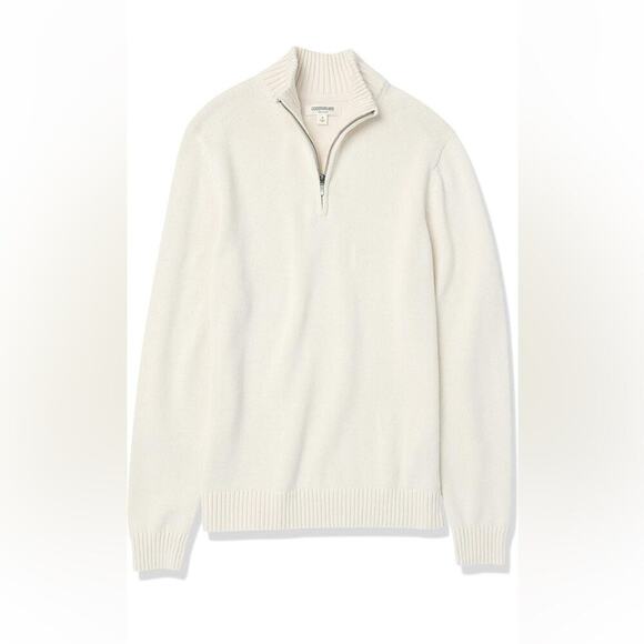 NWT Goodthreads Men's Soft Cotton Quarter-Zip Sweater XXLarge - Picture 1 of 5